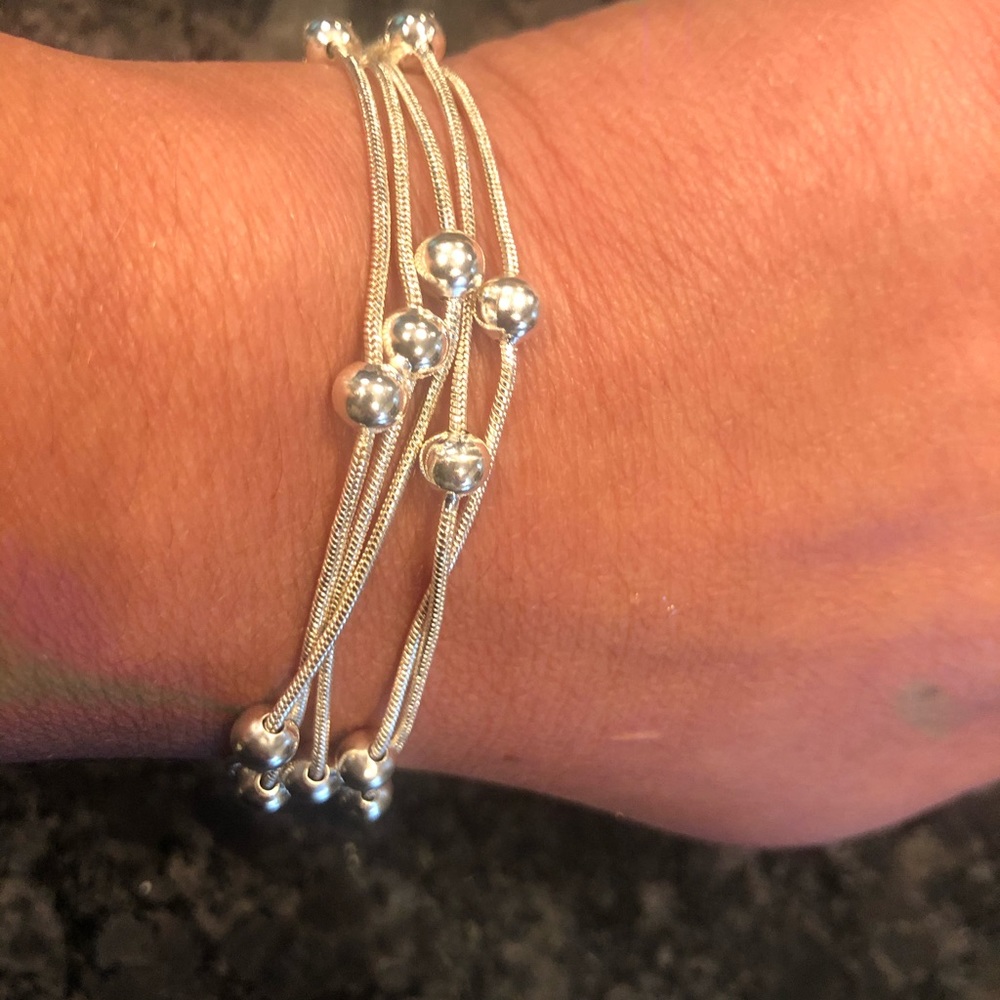 Sterling Silver Beaded Bracelet